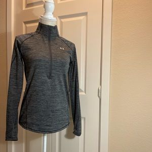 Under Armour Women's ColdGear® Armour ½ Zip in Charcoal Light Heather, Sz Small